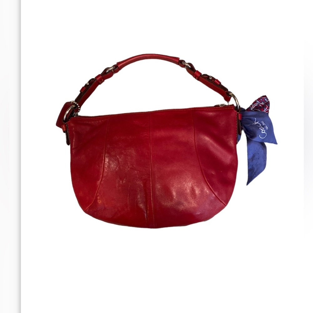 Vintage Coach 12683 EST. 1941 Red Hobo Purse. Beautiful Condition!🥰 - Picture 4 of 9